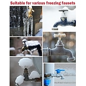 economico riscaldamento e raffreddamento-Set da 4 pezzi di coperture per rubinetti esterni per l'inverno, protezioni isolate per rubinetti esterni, protezione dal gelo, durevoli e resistenti alle intemperie, essenziali per la sicurezza