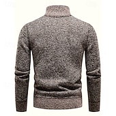 economico maglione pullover da uomo-Per uomo Felpa Maglioni con zip a un quarto Maglione a maglia Maglione lavorato a maglia A Coste Maglia Top Regolari Lavorato a maglia Pile Semplice Zip a un quarto Moda Streetwear Casuale