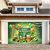 お買い得  ホリデータペストリー-聖パトリックの日のタペストリーの背景、レプラコーン &amp;アイルランドをテーマにした要素、聖パトリックの日のパーティーのためのお祝いの壁掛け、楽しいお祝いの室内装飾。