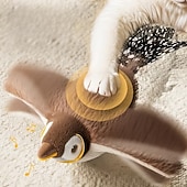 abordables Fournitures pour la maison-Jouet oiseau couineur rechargeable pour chats &amp;Chiens - jouet interactif pour animaux de compagnie, conçu avec des plumes artificielles résistantes, un effet sonore réaliste et rechargeable par USB.