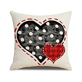 levne Hodte polštáře, vložky a kryty-povlak na polštář s motivem srdce na Valentýna, dekorativní polštář s potiskem lnu, polštář do čela postele do ložnice, slavnostní dekorační polštář na postel, pohovku, obývací pokoj