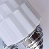 baratos Candeeiros de Parede de interior-Aplique de parede tradicional de ferro e vidro em formato de microfone, com 1 lâmpada, para sala de estar.