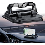 cheap Storage Racks-2-in-1 360° Rotatable Car Phone Holder with Parking Number Plate - Foldable, Adjustable Non-Slip Base, Dashboard/Headrest Mount, Compatible with Most Vehicles, Car Phone Holder, Vehicle Accessory