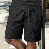 economico Pantaloncini casual-Per uomo Shorts Pantaloncini Estivi Shorts da Spiaggia Pantaloncini casual Pantaloncini strutturati Jacquard Coulisse Elastico in vita Tinta unica Comodità Traspirante Lunghezza al ginocchio