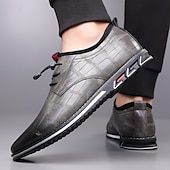 economico Scarpe Casual con Lacci-scarpe casual da uomo con stampa coccodrillo nera, scarpe da sposa formali uniche per lo sposo e i testimoni, perfette per cerimonie e ricevimenti nuziali all'avanguardia