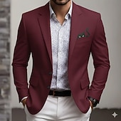 economico Blazer Stampati da Uomo-Per uomo Animale Gatto Giacca blazer Cappotto Confortevole Traspirante Artistico Casual Quotidiano Abbigliamento da sera Casual Tasca Stampa 3D Bottoni Tutte le stagioni Dentellato Manica Lunga Blu