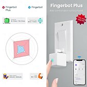 ieftine Iluminat inteligent acasă-Buton inteligent cu degete, comutator fără cablare, actualizare cu control tactil, funcționare cu aplicația Smart Life, adăugare hub Bluetooth Tuya, compatibilitate cu Alexa, Google Home și controlul