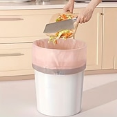 Недорогие Кухонная утварь и гаджеты-1 рулон/50 сверхпрочных, плотных мусорных мешков на завязках - большие портативные кухонные мусорные мешки для домашнего использования.