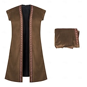 olcso Felsők-Punk és gótika Középkori Reneszánsz Blúz / Ing Tunika Ujjatlan Harcos Lovag Viking Kelta lovag Ranger Íjászat Jelmez Férfi Viking Fantasy Farsang Álarcos mulatság Teljesítmény Halloween Színpad