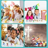 お買い得  イースター-50/100個の小さなイエスのフィギュア、ミニイエスのフィギュア、イースターギフト、イースターエッグ詰め物用の小さな像、マルチカラーの小さなイエスのフィギュア、ミニチュアフィギュア、隠すのに