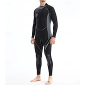 cheap Wetsuits &amp; Diving Suits-Men's 1.5mm Neoprene Diving Suit Full Wetsuit Rash Guard Stretchy Long Sleeve Front Zipper - Surfing Snorkeling Scuba Patchwork Winter