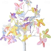 cheap Decorative Lights-Simulated Butterfly LED Birch Tree Light 60cm-24LEDs AAA Battery USB Dual purpose Indoor Spring and Summer Bedroom Bedhead Living Room Dining Room Party Wedding Atmosphere Decoration Ornament Lights