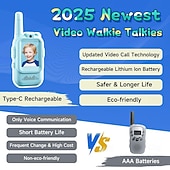 cheap Security &amp; Safety-2.0-inch Screen Kids Walkie-Talkie Real-Time Video Voice-Changing Chat Indoor/Outdoor Toy Ideal for Family Games Outdoors Camping Hiking