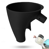 Недорогие Кухонная утварь и гаджеты-Воронка для муки для кухонного комбайна KitchenAid 5 л, насадка против разбрызгивания для стационарного миксера с откидной головкой 4,5 и 5 л (ksm150), инструмент для выпечки, пригодный для мытья в посудомоечной машине, удобный аксессуар для наливания.