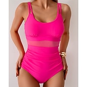 זול רש גארדים One Piece-בגדי ריקוד נשים בגד ים אחיד רשת הגנת UV גמישות גבוהה ללא שרוולים בגדי ים גלישה צלילה שנרקול קיץ