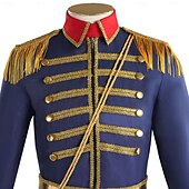 preiswerte Outfits-Ausgefallene Kostüme Zirkusjacke Zirkusdirektor königliche Wache Edelmann Retro Vintage Viktorianisch Militär Stil Erwachsene Herren Halloween Karneval Party Leistung Maskerade Verkleiden