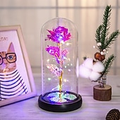 ieftine Lumini decorative-Lampa de noapte LED decorativă cu trandafiri de Ziua Mamei 21.5 * 11.5CM cadou pentru iubită soție și mamă cutie pentru baterii AAA ornament de atmosferă în dormitorul interior