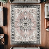 billiga Områdesmattor-Vintage persisk matta, fläckbeständig och lätt att rengöra, etnisk soffpläd, halkfri sängmatta i sovrummet, slitstark och elegant golvdekor i vardagsrummet
