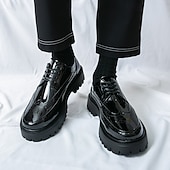 preiswerte Brogue-Schuhe-Goldene Brogue-Schnürschuhe für Herren – Premium-Qualität mit markanter Sohle, perfekt für formelle Anlässe, Partys und stilvolle Freizeitkleidung