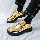 preiswerte Brogue-Schuhe-Goldene Brogue-Schnürschuhe für Herren – Premium-Qualität mit markanter Sohle, perfekt für formelle Anlässe, Partys und stilvolle Freizeitkleidung