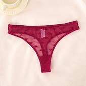cheap Lingerie-Women's Panties Lace Elastic WaistNightwearCotton Nylon Solid Colored Fashion Cute Black White Red Winter Spring &amp; Summer Fall &amp; Winter