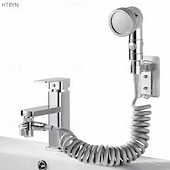 cheap Bathroom Accessory Set-Handheld Shower Head with Adjustable Spray - 304 Stainless Steel Bathroom Faucet Extension, Detachable Hose for Bathtub &amp; Sink, Ergonomic Design for Comfortable Bathing, Durable &amp; Easy to Clean