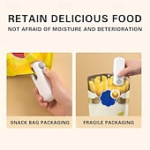 ieftine Aparate de uz casnic-Mini aparat de etanșat pungi reîncărcabil prin USB, aparat de etanșat pungi pentru chipsuri, aparat de etanșat termic pentru gustări, ideal pentru conservarea prospețimii și depozitarea gustărilor și