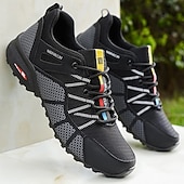 billiga Vardagssneakers-Herrskor i grå och orange, lätta löpar- och friluftsskor, perfekta för fitness, löpning och vardagskläder, bekväma och snygga skor