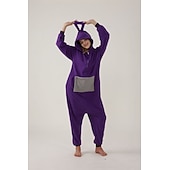 preiswerte Tierkostüm-Kigurumi-Pyjamas Gruppenkostüm Onesie-Kostüm Dickes Baby Fantasie Warm Bequem Mit Kapuze Fleece Erwachsene Herren Damen Unisex Halloween Karneval Party Leistung Hausbekleidung Verkleiden