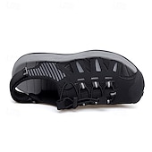 economico sandali da esterno-sandali sportivi beige da uomo: design comodo con rete traspirante, vestibilità regolabile per la spiaggia, le passeggiate e l'estate