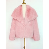 preiswerte Pelzschals-Kunstpelz-Umhänge Damenumhang Elegant Langarm Kunstpelz Hochzeit Schals Mit Unifarbe Für Party Herbst