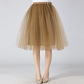 levne spodnička-Fancy kostým Sukénka Tylová sukně Retro 80. léta Dospělé Dámské předvečer Všech svatých Karneval Párty Výkon Oblékněte se