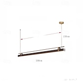 preiswerte Liniendesign-Klassische, lineare Pendelleuchte, 100 cm, modernes Design im Mid-Century-Stil, minimalistische Vintage-Pendelleuchte für Küche, Wohnzimmer und Restaurant.