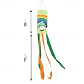 olcso Kerti zászlók, Banner-Szent Patrik-napi szélzsák zászló, ír dizájn, Szent Patrik-napi fesztivál dekoráció, színes kültéri szélzsák ünnepi ünneplésre, lóhere &amp;lóhere design.