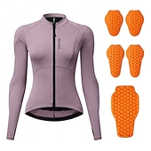cheap Women's Clothing Sets-WOSAWE Spring/Summer Women's Motorcycle Top Yoga Running Sportswear High Elasticity Skin friendly Jacket Detachable CE Soft Protective Gear MD292/ME322