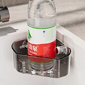 זול כלי בישול וגאדג'טים למטבח-2 יחידות סל אחסון פינתי יניקה, מארגן פינתי לכיור, מדף ניקוז ספוג ובד למטבח, מדף אחסון יניקה משולש, מארגן לחדר אמבטיה ומטבח חוסך מקום