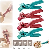 billige Kjøkkenutstyr og -redskap-4-pakning gripetang for varmeplater med kroker, multifunksjonell skåldingsbestandig bolleholderklips for kjøkken silikon sklisikker skåldingsbestandig tallerkengriper, bolleklips varm tallerkengriper