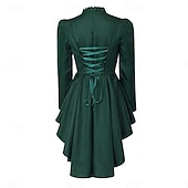  Punk & Gothic Medieval Renaissance Coat Cosplay Costume Trench Coat Witch Goth Girl Solid Colored Fancy Dress Men's Women's Royal Steampunk Walpurgis Night Halloween Carnival Masquerade Event / Party