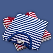 voordelige Carnaval Klassiekers-Klassiek personage uit een sprookjesboek T-Shirt Mimespeler Mime Clown Wit en rood Gestreept  Volwassenen Voor heren Uniseks Halloween Carnaval Boekenweek Feest Prestatie Gemakkelijke