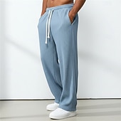 economico Gamba Dritta-Per uomo Pantaloni da tuta Pantaloni da Tuta a Gamba Larga Pantaloni Pantaloni in velluto a coste Pantaloni casual Coulisse Elastico in vita Semplice Comodità Traspirante Lunghezza intera Casuale