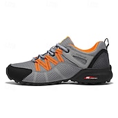billiga Vardagssneakers-Herrskor i grå och orange, lätta löpar- och friluftsskor, perfekta för fitness, löpning och vardagskläder, bekväma och snygga skor