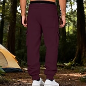 お買い得  貨物-男性用 カーゴパンツ スウェットパンツ ズボン ストレートレッグスウェットパンツ ドローストリング ポケット 弾性ウエスト 平織り 履き心地よい ソフト カジュアル 日常 アウトドア 旅行度假风 ファッション ブルー ホワイト