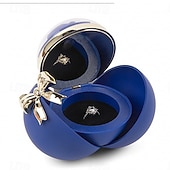 זול ירד ל-30 $-קופסת טבעות פרחי ורדים אלגנטית, מיכל בצורת כדור להצעות אירוסין, חתונות ואירועים מיוחדים