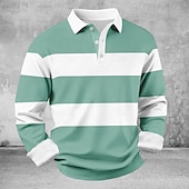 Χαμηλού Κόστους Ανδρικό γεωμετρικό πόλο-Ανδρικά Γεωμτερικό Οριζόντιες λωρίδες Μπλουζάκια πόλο Πουκάμισα Themmal Μακρυμάνικο Μπλουζάκια πόλο Πέτο Καθημερινό Ένδυση γυμναστικής και άθλησης Αργίες Καθημερινά Ρούχα 3D εκτύπωση