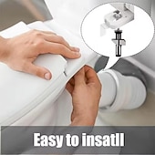 billige Skrutrekkere sett-4 stk. kraftig toalettsetefesteboltsett, universelt toalettseteskrueutskiftningssett, toalettseteboltsett for enkel installasjon, festedel for toalettsetetopp