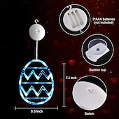 olcso Dekoratív fények-húsvéti ablakdekorációk fények, húsvéti hógolyó tojás alakú ablakfény kápráztatja a fényes húsvéti fényeket beltéri ablakhoz kültéri partidekorációhoz