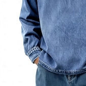 preiswerte Klassisches Poloshirt für Herren-Herren Baumwoll-Poloshirt Lässig Urlaub Klassisch Langarm Mode Basic Einfarbig Einfach Vintage-Stil Gewaschen Winter Frühling &amp; Herbst Ganzjahres Lässiger Schnitt Schwarz Hellgrün Rosa Marineblau