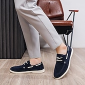 economico Scarpe Casual con Lacci-scarpe casual slip-on da uomo in pelle scamosciata marrone, eleganti scarpe da sposa per sposo e testimoni, comode calzature formali per occasioni di matrimonio semi-formali e ricevimenti