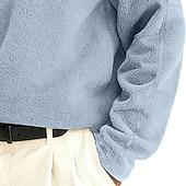 economico Felpe di base-Per uomo Maglia Felpa in pile Maglione Felpa con zip corta Rosso bordeaux Nero Verde chiaro Cachi Grigio Colletto Mao Semplice Patchwork Casuale Quotidiano Sport &amp; Outdoor Streetwear Cool