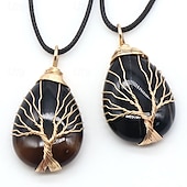 ieftine Coliere &amp; Pandative-Coliere cu Pandativ For Pentru femei Onix Stradă Zilnic Petrecere de zi de nastere Cordon Cristal Copacul Vieții